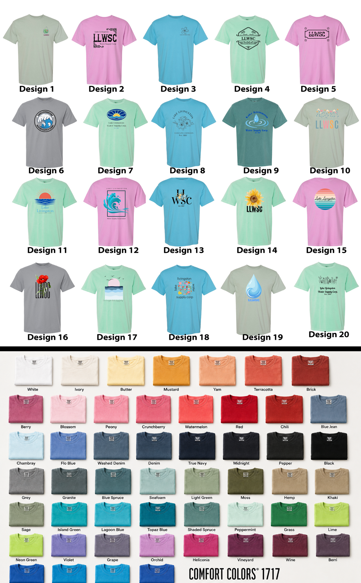 LLWS Comfort color shirts